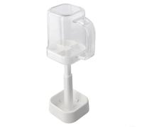 Soporte para cepillo de dientes y taza de enjuague bucal con función de drenaje para un fácil cuidado y mantenimiento (blanco)