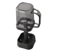 Soporte para cepillo de dientes y taza de enjuague bucal con función de drenaje para un fácil cuidado y mantenimiento (negro)