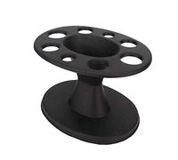 Soporte para Cepillos de Pelo, Soporte Redondo de Plástico para Peines, Estante de Exhibición, Soporte para Cepillos de Peinado para Peluquería, Color Negro