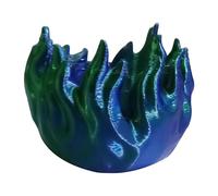 Soporte para cerveza impreso en 3D, diseño de llama degradada, lata aislada con patrón azul, enfriador decorativo con ajuste de 12 onzas, soporte delgado estándar, para bebidas de Navidad