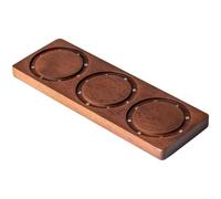 Soporte para cesta de filtro, 58 mm, almacenamiento de pared de madera con imanes fuertes para organizar cestas de portafiltro en la cocina del hogar (3 agujeros)