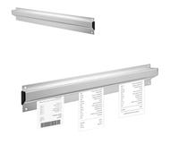 Soporte para cheques de aluminio con tornillos y cinta adhesiva de doble cara para billetes de comida, facturas, recibos, pedidos para llevar, papel A4, ideal para cafetería, restaurante, mensajería