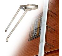 Soporte para Chimenea de Techo, Soporte Ajustable de Acero Inoxidable para Tubo de Chimenea de Montaje en Pared, Porta Tubos de Estufa de 23.5" a 39.3", Soporte Duradero para conducto de chi