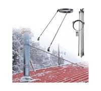 Soporte para chimeneas, Diámetro del aro del soporte del techo del tubo de la chimenea de acero inoxidable 3,1-13,0 pulgadas(Hoop Dia 7.5"/190mm)