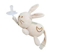 Soporte para chupete de felpa, Soporte para chupete de peluche - Soporte para chupete Snuggle,Chupete agradable para la piel, cómodo y encantador para ducha de niños, a partir de 0 meses