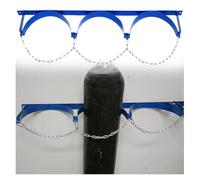 Soporte para Cilindros de oxígeno, Soporte de Pared para Cilindros de oxígeno en Laboratorios y hospitales, Juego de Soportes de Cadena Ajustables para Cilindros de Gas (5 Piezas,