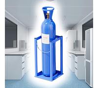 Soporte para Cilindros de oxígeno, Soporte pequeño para Tanques de oxígeno - Soporte de Suelo con Cadena para bombonas de Gas - Ideal para Laboratorios, clínicas y hospitales - DIS