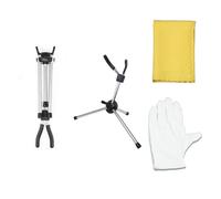 Soporte Para Clarinete, Soporte Plegable Portátil Para Clarinete, Soporte Para Instrumentos De Viento De Madera, Colgador (Color : Tenor silver)