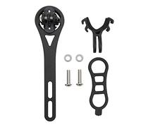 Soporte para Código GPS de Bicicleta de Metal, Extensor de Asiento, Montaje para, 143mm, Negro - Alta Resistencia, Ligero y Estable, para Rutas en Bicicleta (Garmin (con Soporte GOPRO + Clip de luz))