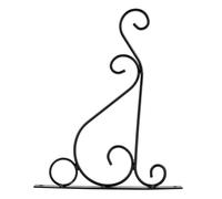 Soporte para Colgar, Gancho de Carillón de Viento de Hierro Premium para Plantas, Comedero para Pájaros, 25 * 21cm, Perfecto para Decoración de Jardín (BLACK)