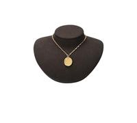 Soporte para collares en forma de busto 16 * 18 * 8cm Microfiber Portrait Necklace Display Pendant Organizer Jewelry Stand Bust Window(Brown)