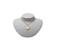 Soporte para collares en forma de busto 16 * 18 * 8cm Microfiber Portrait Necklace Display Pendant Organizer Jewelry Stand Bust Window(Gray)