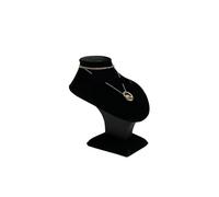 Soporte para collares en forma de busto Black Velvet Jewelry Display Stand for Necklaces Pendants Earrings Ring Holder Mannequin Bust(10 * 12cm XS)