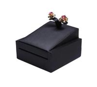 Soporte para collares en forma de busto Soporte for anillos y pendientes de cuero sintético negro for joyería, colgante, collar, cadena, gargantilla, organizador busto brazalete(Bilateral earrings)