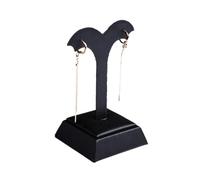 Soporte para collares en forma de busto Soporte for anillos y pendientes de cuero sintético negro for joyería, colgante, collar, cadena, gargantilla, organizador busto brazalete(M earrings stand)