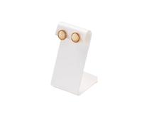 Soporte para collares en forma de busto White Leather Pendant Necklace Chain Jewellery Display Stand Mannequin Holder Rack Bracelet Earrings Ring Counter Organizer(Z Earrings Stand S)