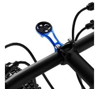 Soporte para computadora de 32 mm para Garmin Edge Explore, linterna y cámara de acción, compatible con Bryton, Wahoo y CATEYE, aleación de aluminio ligera, GPS, montaje frontal azul