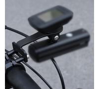 Soporte para computadora de bicicleta de acero inoxidable, faro integrado y base de cámara para Garmin para Bryton Cateye, extensor de manillar ligero de 109 g