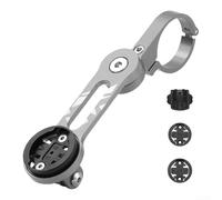 Soporte para computadora de bicicleta de aleación de aluminio para Cateye para Garmin para Bryton compatible con manubrio de bicicleta eléctrica de carretera de montaña y bicicleta de viaje (gris)