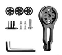 Soporte para computadora de bicicleta montado en el vástago, 3.25 x 1.45 pulgadas, compatible con manillares integrados mezclados, ángulo de inclinación ajustable, soporte de aleación de aluminio