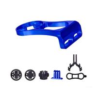 Soporte para computadora de bicicleta, soporte anodizado CNC de aleación de aluminio para computadoras de ciclismo y luces, soporte dual ligero (azul)