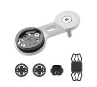 Soporte para computadora de bicicleta, soporte para teléfono y bicicleta, marco de velocímetro de aleación de aluminio para GARMIN/BRYTON/CATEYE (B-plateado)