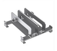 Soporte para computadora portátil, ajustable, vertical, para escritorio, 3 en 1, plateado