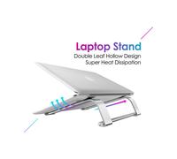 Soporte para computadora portátil cavo a due ante en lega di alluminio para computadora de escritorio