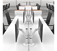 Soporte para computadora portátil de escritorio - Soporte de brazo para computadora portátil de doble uso | Soporte de elevación de soporte de plata ordinario para computadora portátil con varilla