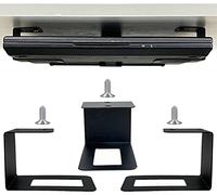 Soporte para computadora portátil debajo del escritorio, organizador para computadora portátil con tornillos, dispositivos de hasta 1.8 pulgadas de grosor, como portátiles, módems (3) acero inoxidable