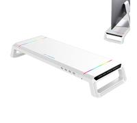 Soporte para computadora portátil para Oficina - Organizador de Escritorio para Monitor t 1, Estructura Plegable, Soporte para Impresora de PC Estable, iluminación RGB de 9 Modos, concentrador