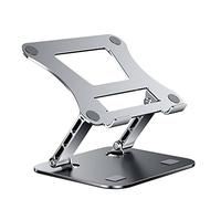 Soporte para computadora portátil Soporte de enfriamiento Computadora Antideslizante Enfriador Elevador de Aluminio Plegable para Almohadilla Elevador de Pantalla de computadora portátil Gris de y