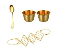Soporte para conchas para taco de acero inoxidable, platos de bandeja para tacos, juego para burrito lavable en lavavajillas con cuchara | Juego de servir para taco cable, resistente