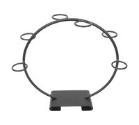 Soporte para Conos de Helado de Hierro Base Redonda y Seis Orificios | Acabado Liso y Limpieza Sencilla, para Bocados de Papel y Rollos de Sushi en Buffet