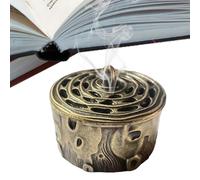 Soporte para conos de incienso, accesorio de meditación para control de moscas, quemador de incienso con proceso de galvanoplastia, soporte de trampa para el hogar, cocina, al aire libre, yoga, sala