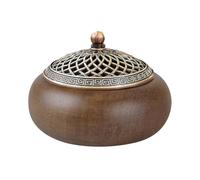 Soporte para conos de incienso, soporte para varillas de incienso con cubierta de latón para decoración del hogar, decoración zen, herramientas de meditación, herramientas de yoga