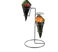 Soporte para conos de , soporte de hierro negro para algodón y azúcar, cono resistente para exhibición de alimentos, alimentos decorativos para conos de nieve, sushi, palomitas de maíz, dulces