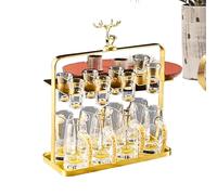 Soporte para copas de licor - Portavasos para copas de vino al revés para encimera de 31x12x24 cm | Soporte para almacenamiento de secado de tazas, diseño invertido, con diseño de cabeza de par