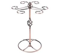 Soporte para copas de vino, Elegante estante independiente para copas de vino, Soporte de cristal con 6 ganchos, Hierro, Base estable,Multipropósito, para Familia, Restaurante, Hotel, Bar, Gabinete