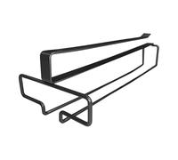 Soporte para copas de vino, estante debajo del estante, organizador de metal auténtico para colgar copas de vino, estante de almacenamiento para ahorrar espacio, estante de cocina, bar, armario