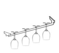 Soporte para copas de vino, estante para colgar debajo del armario, diseño que ahorra espacio para almacenamiento organizado, se adapta a la mayoría de vasos