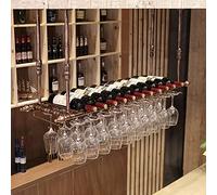 Soporte para Copas de Vino para Colgar en el Techo | Estante De Almacenamiento De Botellas De Vino Vintage, Estantes De Vino De Restaurante De Bar con Estantes De Exhibición De Copas De Copa
