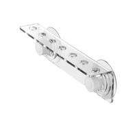 Soporte para Coral Acuario Fila Sencilla Compacto Hecho en Acrílico Doble Ventosa Transparente Base Resistente Seguro para Propagación, 7 Agujeros
