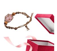 Soporte para cordón de pulsera | Titular de piedra vacío | Jaula de cordón ajustable, de pulseras de red de pescado para collar de piedra, pulsera de bricolaje, soporte de de