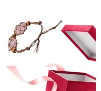 Soporte para cordón de pulsera | Titular de piedra vacío - Pulsera de cuarzo, cordón de pulsera, soporte de piedra vacío, de jaula de colgante, collar de de bricolaje, fabricaci
