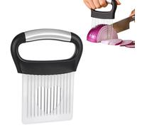 Soporte para cortar cebolla, cortador de cebolla grande, cortador de verduras, cortador de alimentos de cocina, práctica herramienta ablandadora de carne, rebanadoras de tomate de acero inoxidable