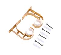 Soporte para Cortina de Techo 2 Piezas de Aleación de Aluminio Dorado | Antideslizante, Cabezal Reforzado, Paquete de 2, Fijación Superior para Barra