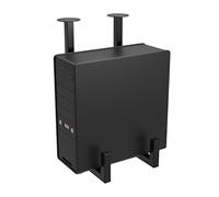 Soporte para CPU Debajo del Escritorio Soporte de torre for PC debajo del escritorio, colgador de caja de host for PC de escritorio, soporte de CPU montado en acero negro, soporta hasta 44 libras, fác