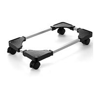 Soporte para CPU para PC, Soporte de Escritorio Adromy para Ordenador, Soporte Universal Ajustable para CPU, Soporte móvil con 4 Ruedas, Carrito de CPU Debajo del Escritorio - Negro