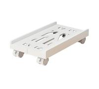 Soporte para CPU Soporte de PC Ajustable, Soporte de Torre móvil for PC con 4 Ruedas giratorias, Carrito de Piso for PC for Oficina en casa y Uso Debajo del Escritorio Soporte para PC(Blanco)